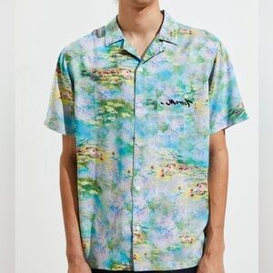 Knitswell Urban Outfitters Monet Water Lillies Button Up Shirt | Mens Small NWT